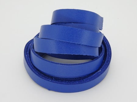 Tira de Couro Azul Royal 1cm