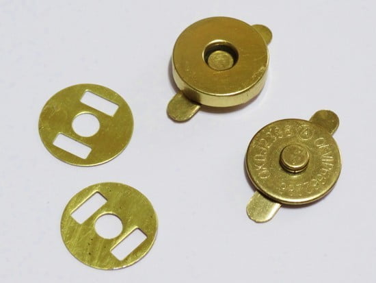 Botão Imantado 14mm Dourado (Pcte com 5) 
