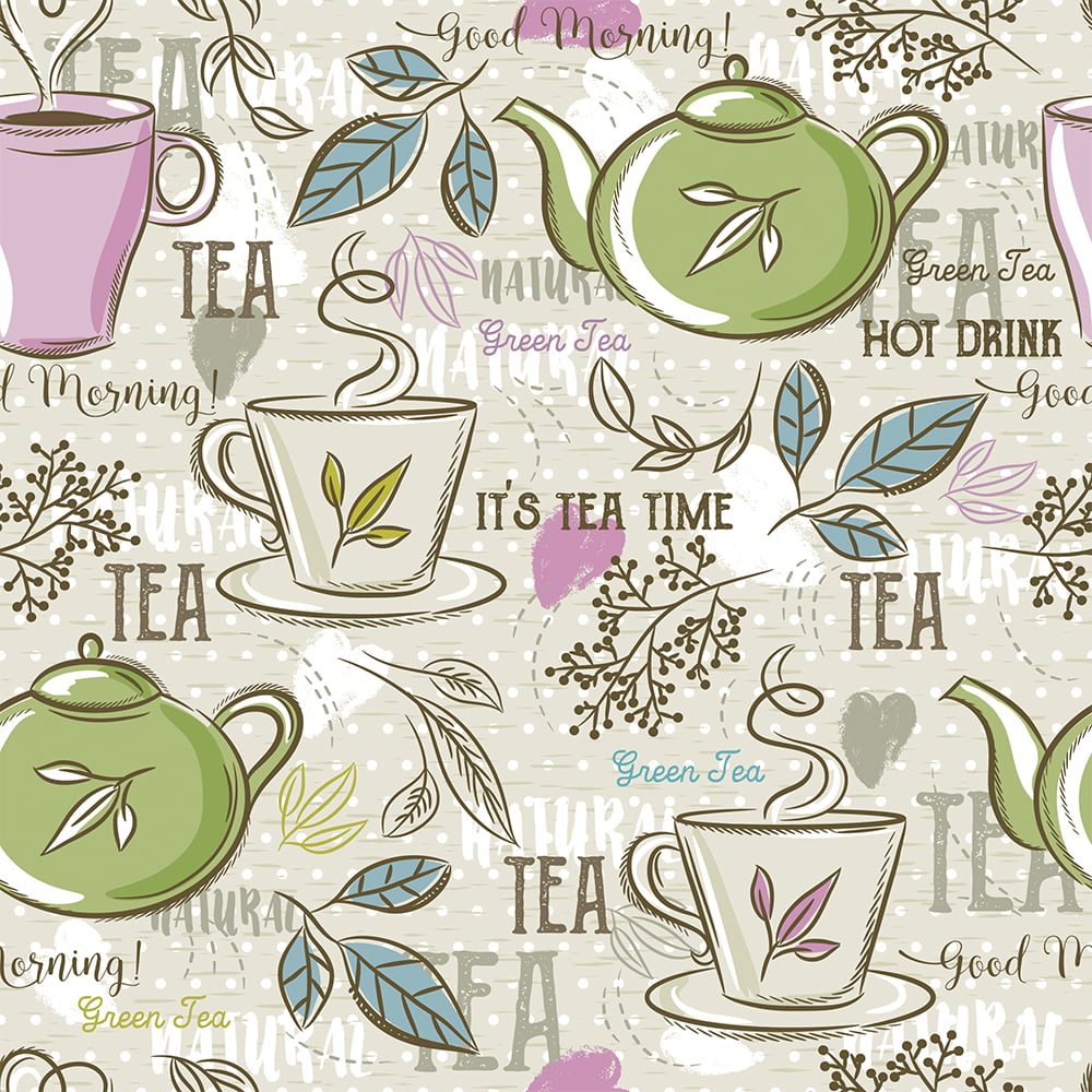 Tecido Tea Time (Coleção Modern Kitchen)