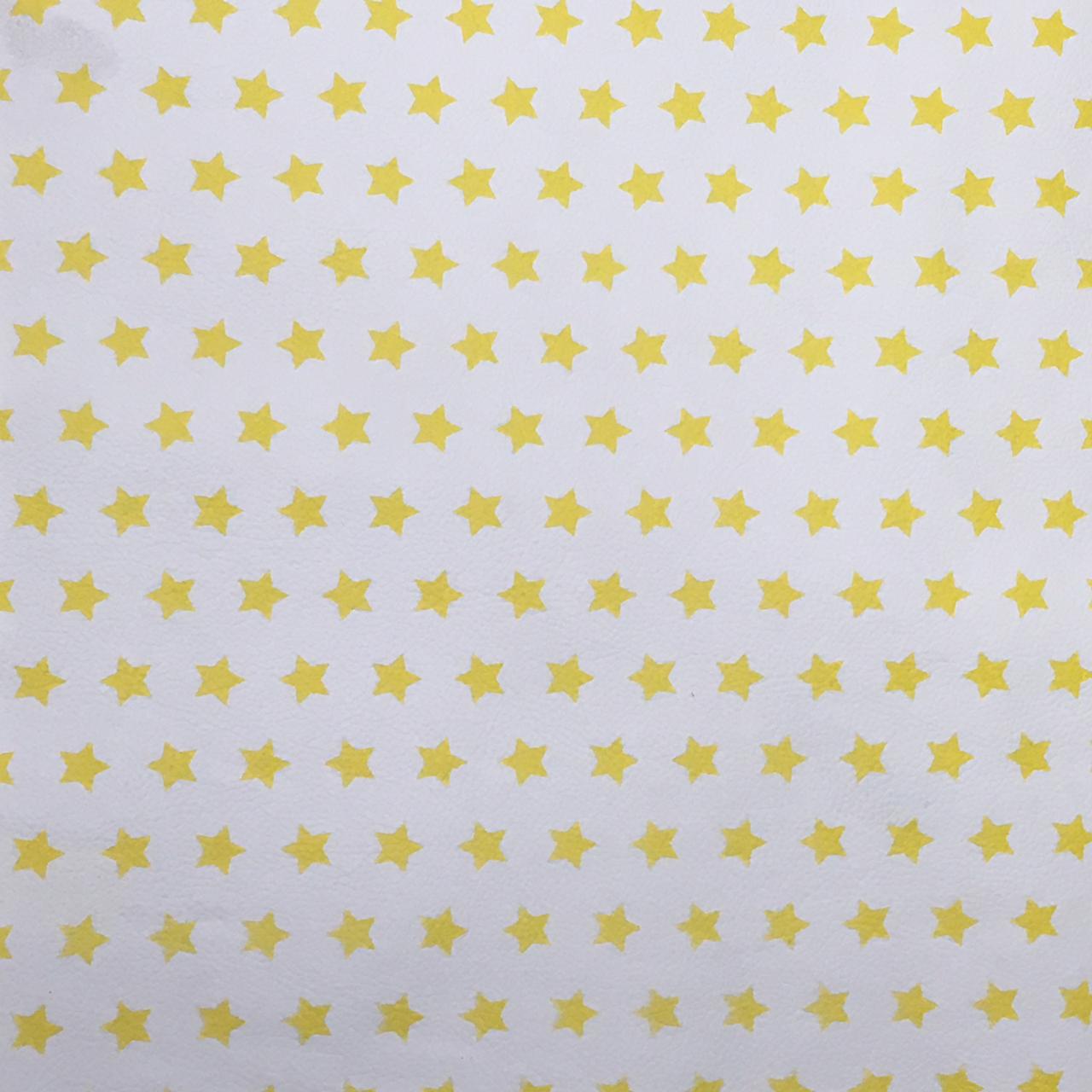 PVC Estrelas Amarela Fd Branco