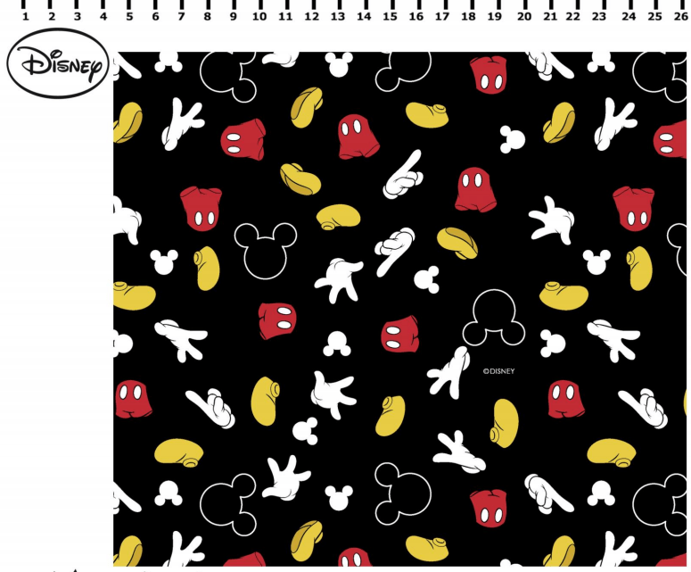 Precisando De Tecido Guarda Roupa Mickey Fd Preto Boutique Do Patchwork