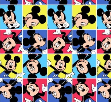 Tecido Mickey Faces