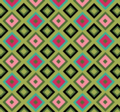 Tecido Tricoline Geometrico Triangulos Color Fd Verde (Coleção Fiesta)