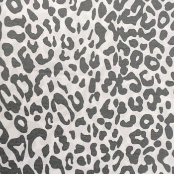 Retalho Tecido Animal Print Onça Cinza com Branco (50x36cm)