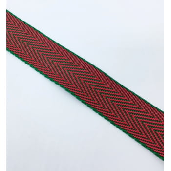 Alça de Nylon Vermelho/Verde 3cm