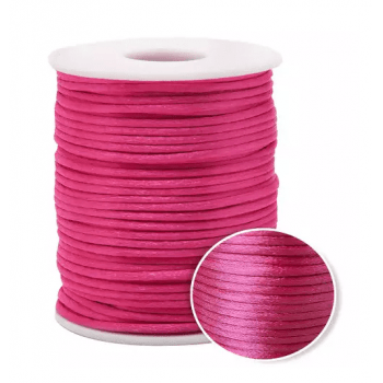 Cordão de Poliéster Acetinado Pink Cor 65 (Pacote com 5 metros)