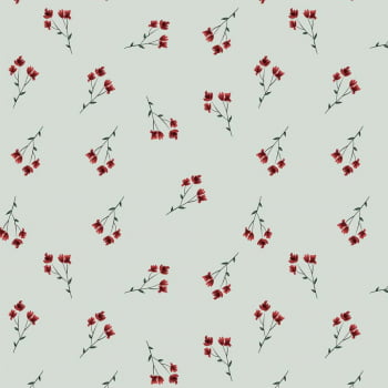 Tecido Digital Tiny Red Branch (Coleção Anita Catita Red Blossom)