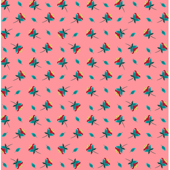Retalho Tecido Mini Flores Rosé (50x36cm)