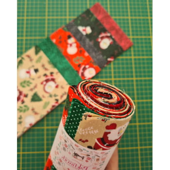 Kit de Faixas "Jelly Roll" 12cm Papai Noel