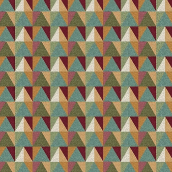 Tecido Tricoline Digital Triangulos Coloridos (Coleção Minhas Artes)